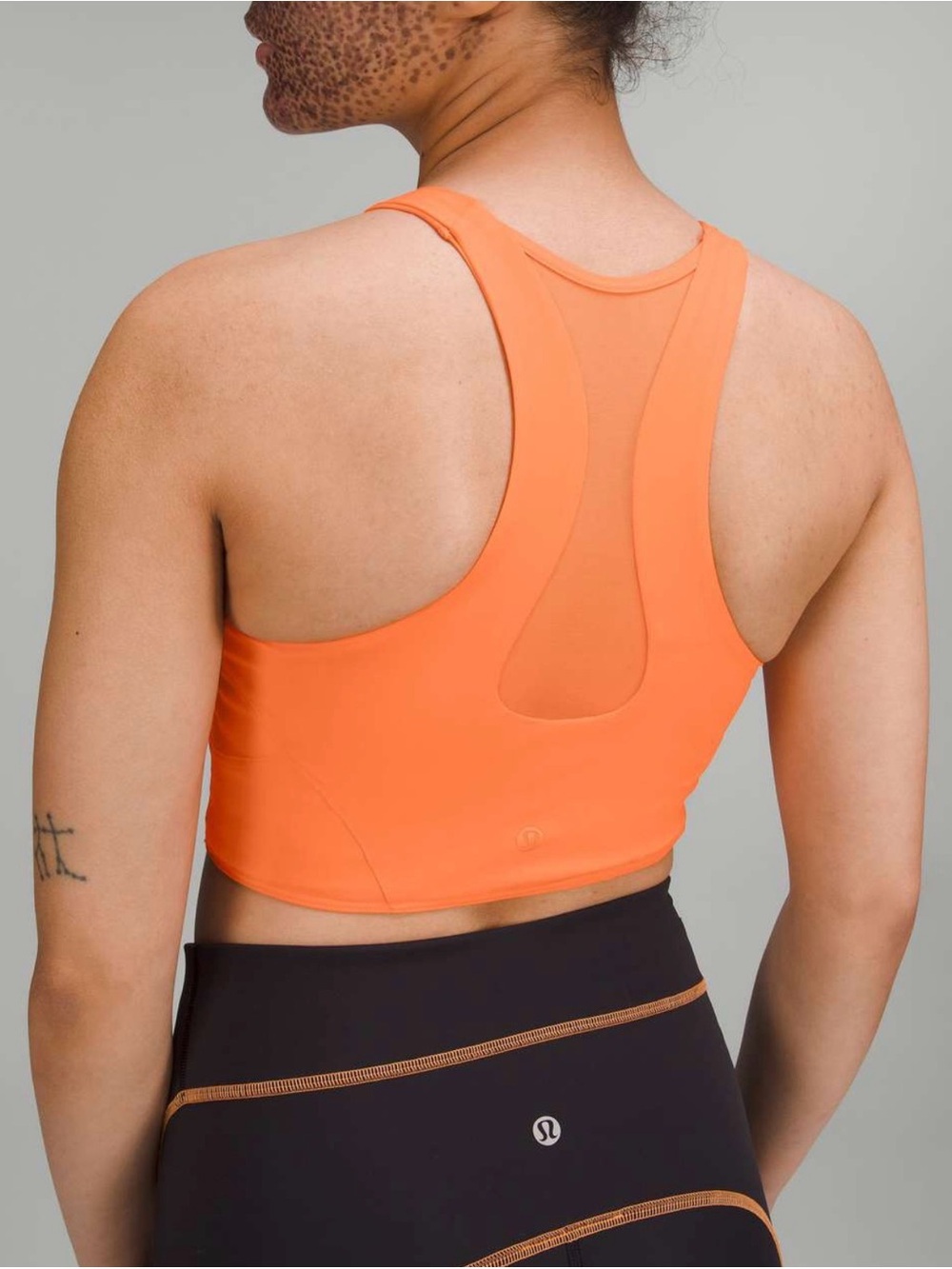 Lululemon Mesh-Back Train Bra Medium Support A/B Cup Orange Frappe Size 4